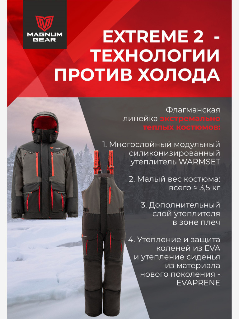 Костюм для рыбалки MAGNUM GEAR TITAN 2 -45° С графит
