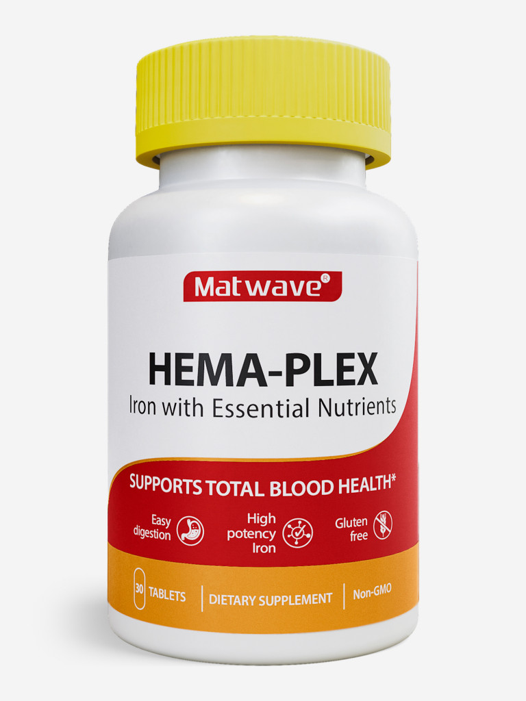 Hema-Plex Хема Плекс витаминный комплекс с железом Matwave, 700 мг, 30 таблеток
