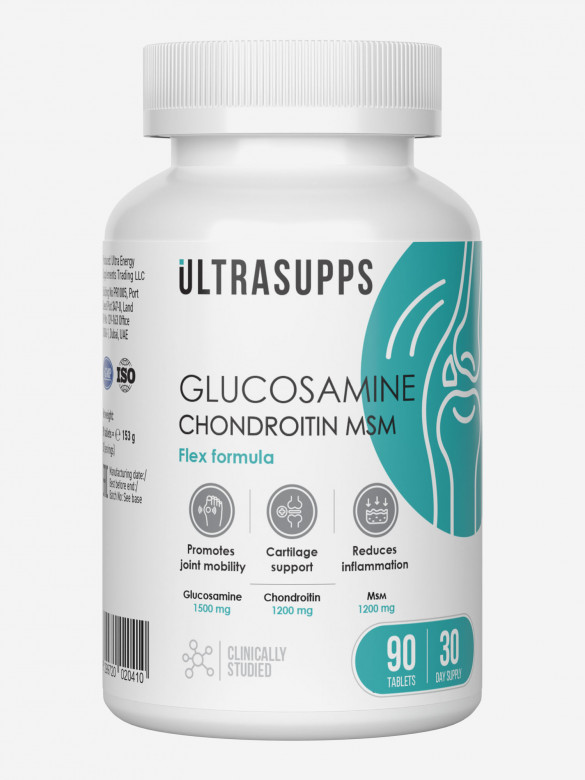 Комплекс Глюкозамин + Хондроитин + МСМ Ultrasupps, 90 шт