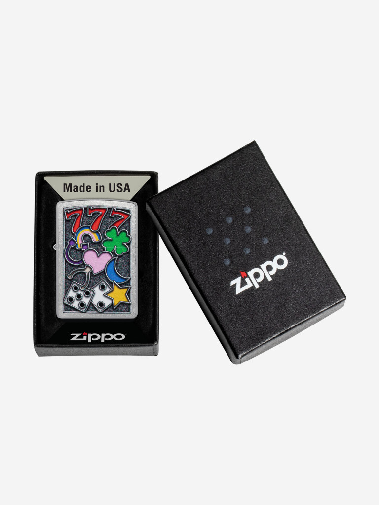 Зажигалка бензиновая ZIPPO 48682 All Luck