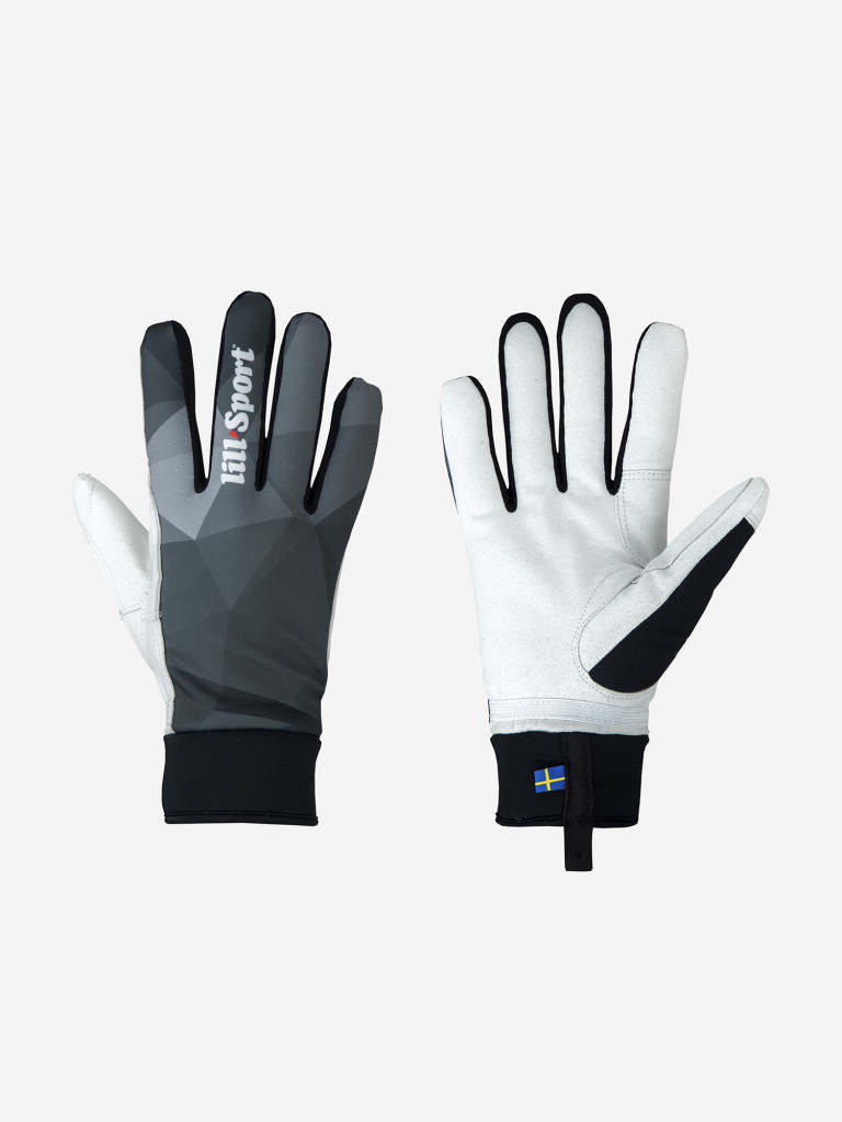 Теплые лыжные гоночные перчатки Lillsport, модель Solid Thermo Black