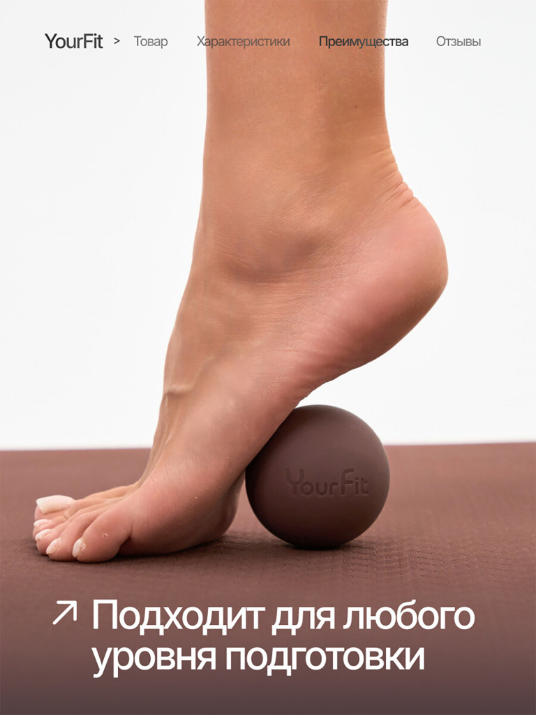 Массажный мяч - ролик для мфр массажа Yourfit