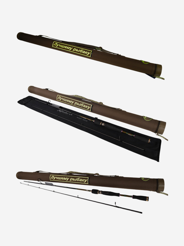 Тубус подарочный с удилищем №7 Т-75 без кармана, с надписью "Лучшему рыбаку"