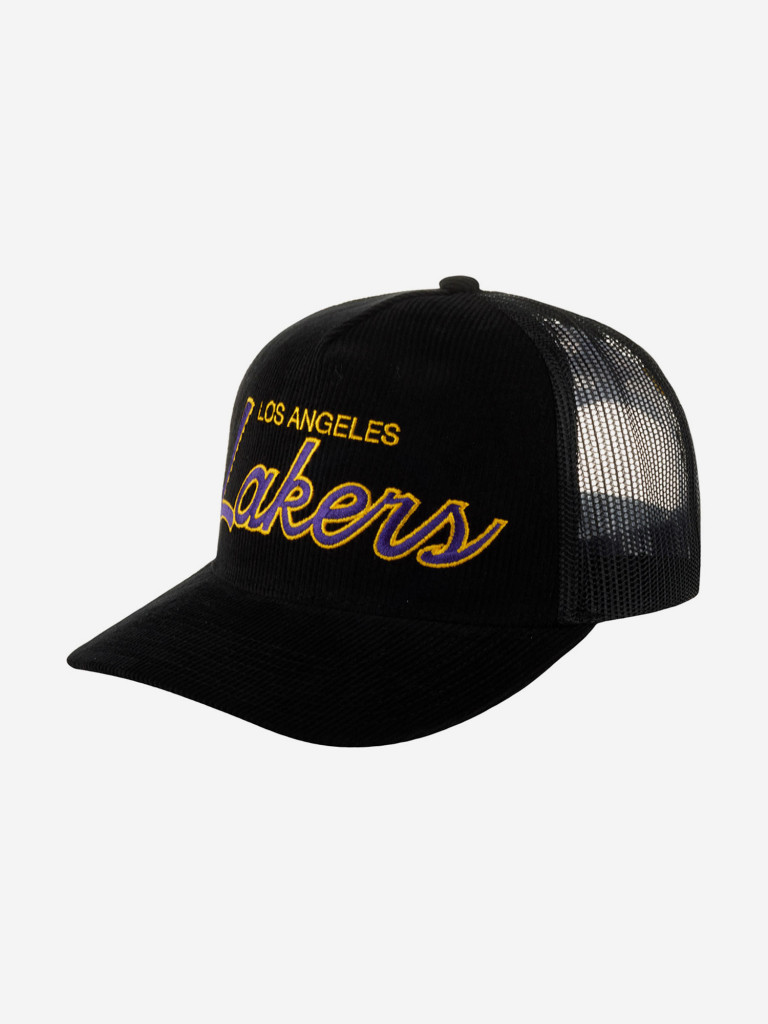 Бейсболка с сеточкой MITCHELL NESS HHSS6002-LALYYPPPBLCK Los Angeles Lakers NBA (черный)