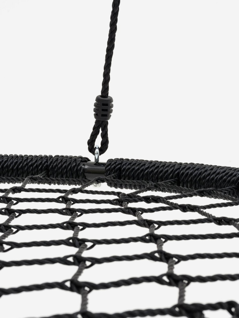 Качели-гнездо подвесные детские UNIX Line Black 120 см, садовый детский гамак для улицы, максимальная нагрузка 150кг