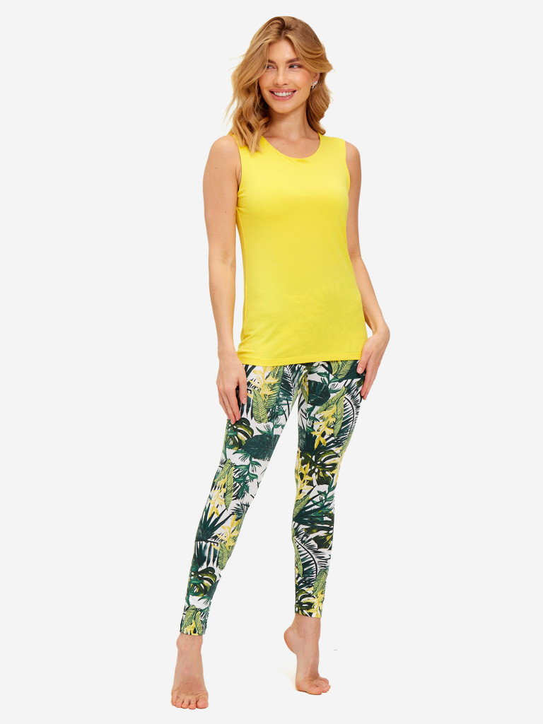 Майка желтая с нижним топом женская ANGAMI