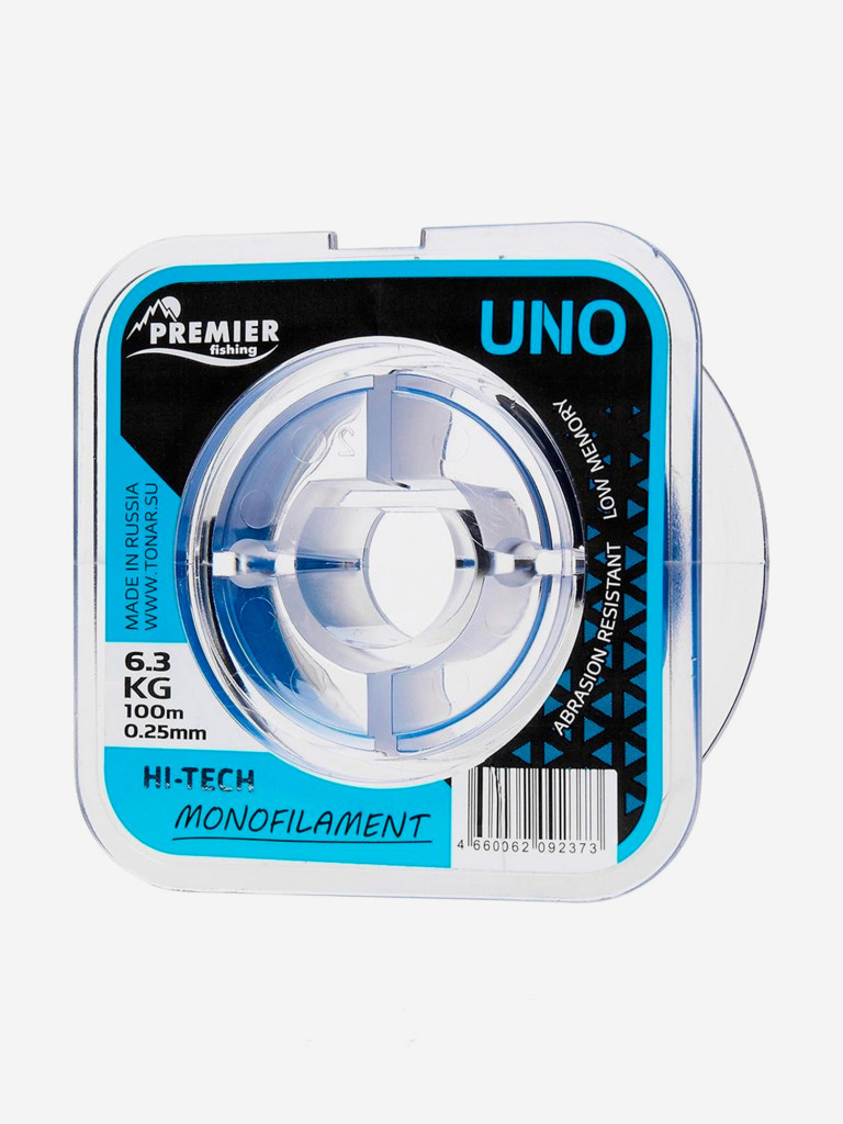 Леска для рыбалки Premier Fishing UNO Nylon 0,25мм, 100м, 6,3кг, голубой