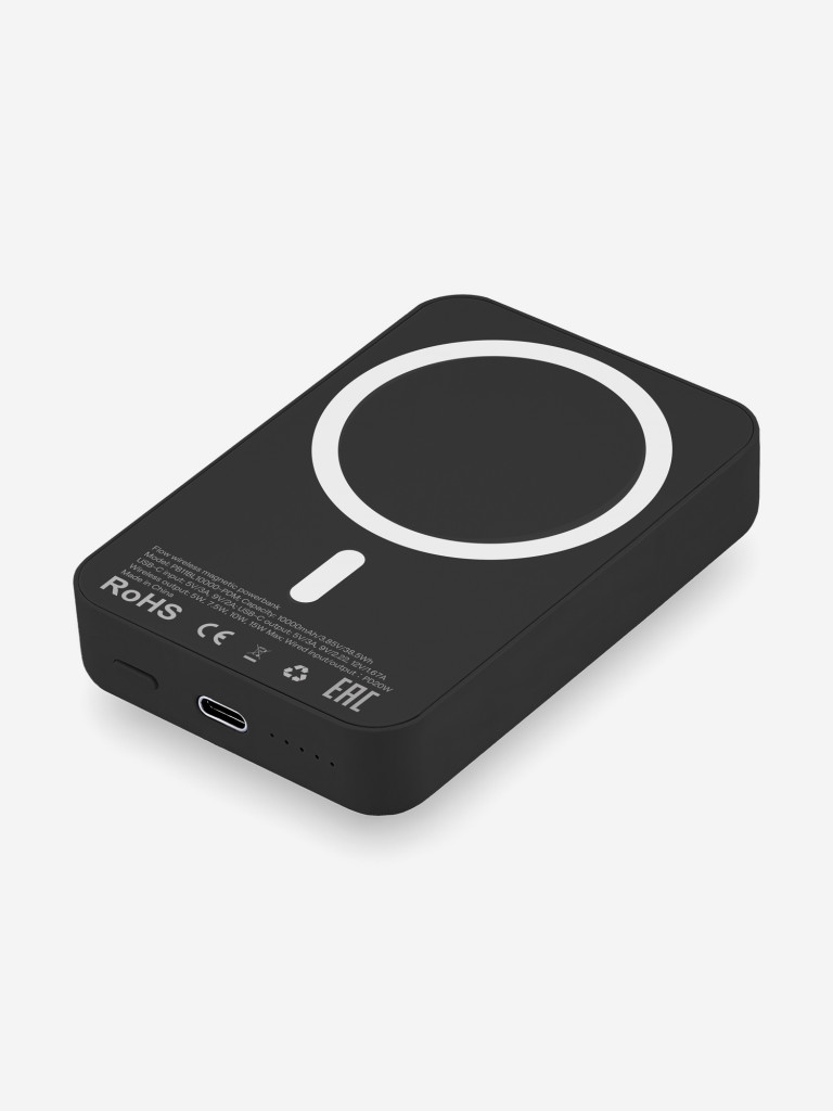 Внешний Аккумулятор uBear Flow (10000mAh/20W/MagSafe/SoftTouch) чёрный