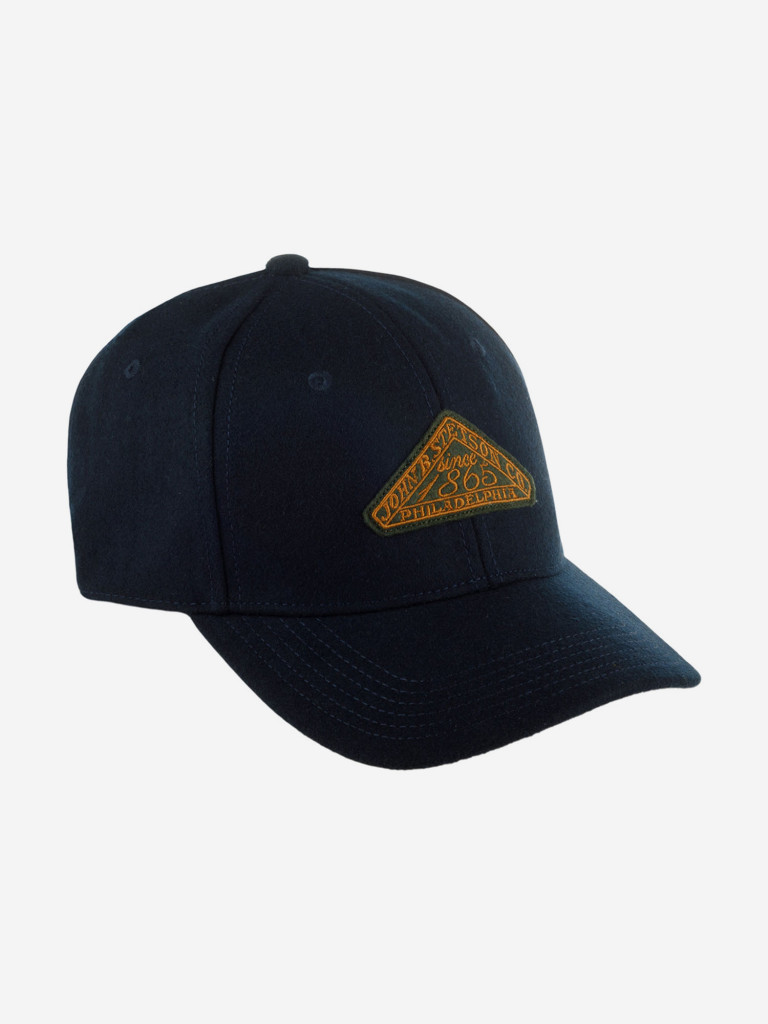 Бейсболка STETSON 7720104 BASEBALL CAP VINTAGE LOGO PATCH WOOL (синий)