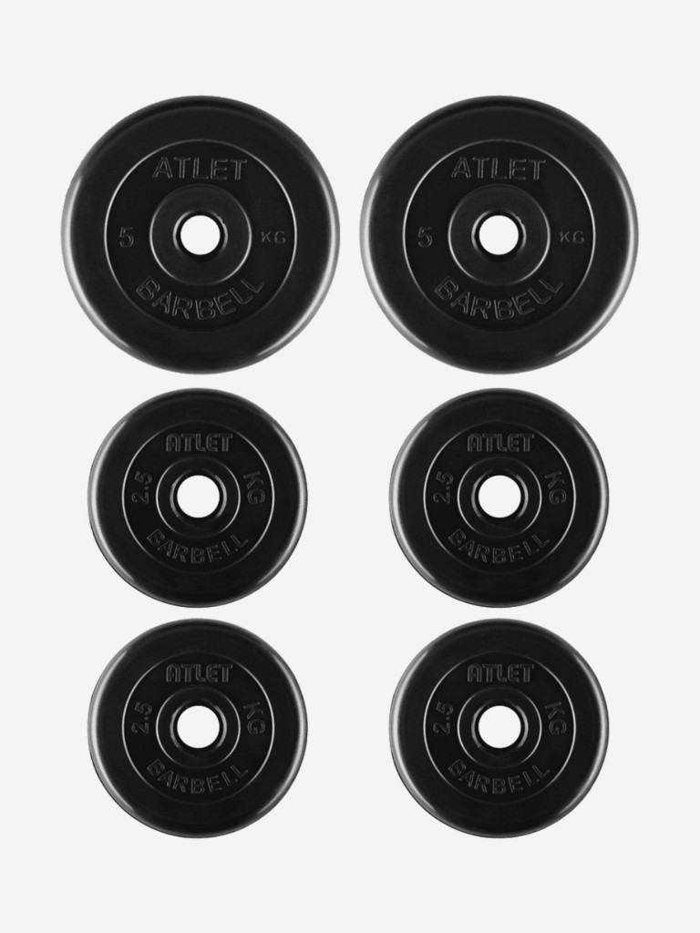 Гантели разборные BARBELL ATLET 1 по 21.5 кг Черный