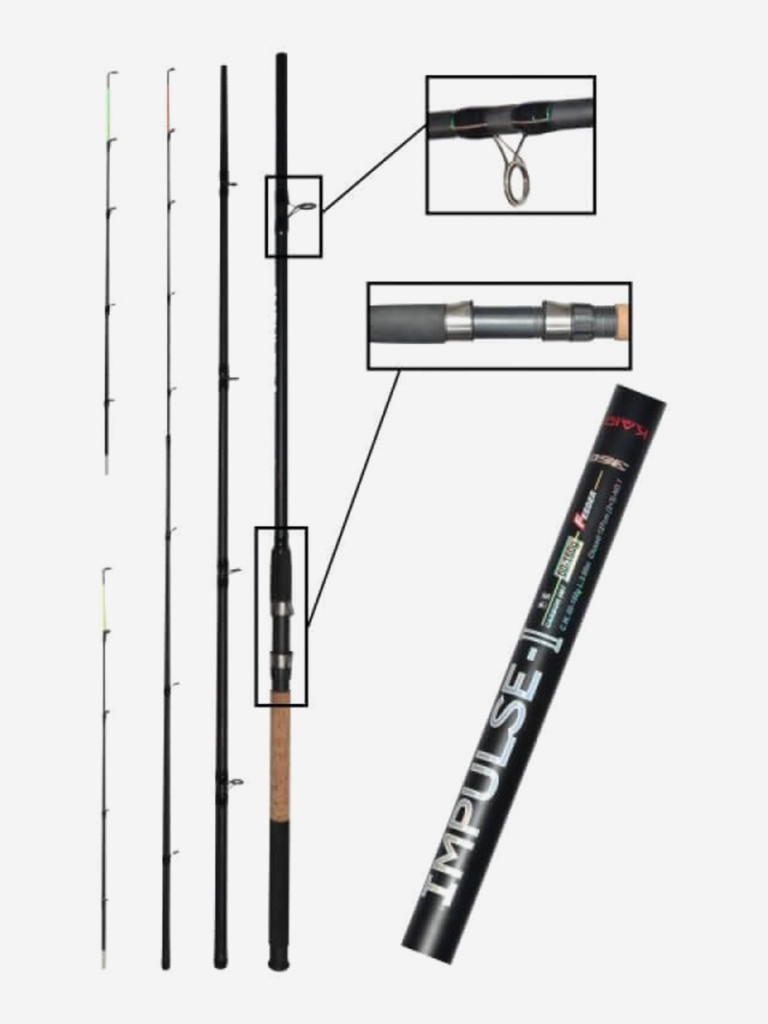 Фидерное удилище Kaida Impulse 2 длина 2,70 м, тест 60-160 гр