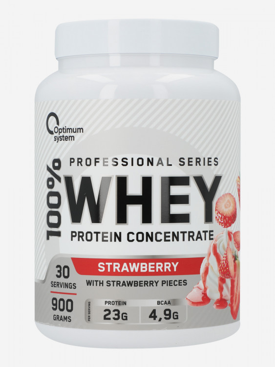 Протеин 100% Optimum System "Клубника", 900 г