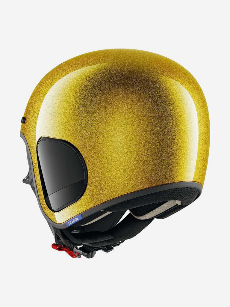 Мотошлем открытый SHARK S-DRAK FIBER BLANK GLITTER Gold