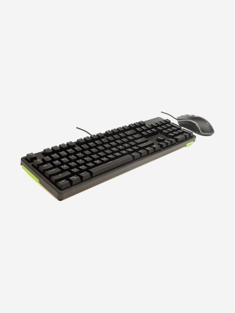RAPOO Игровая механическая клавиатура+мышь проводная V185S, цвет - черный (13313)