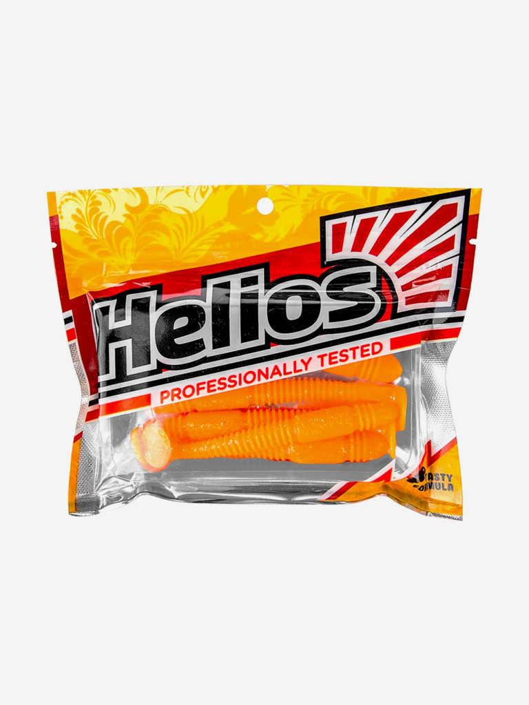 Мягкая приманка Helios Minoga, 3,75" / 9,5 см, Orange & Sparkles, 5 штук (HS-17-022)