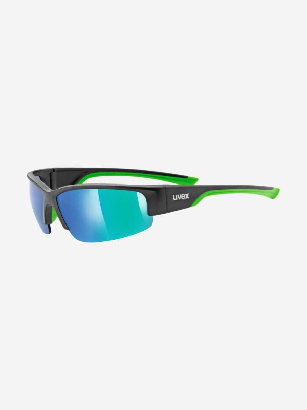 Солнцезащитные очки Uvex Sportstyle 215 черный матовый/зеленый цвет — купить за 2999 руб., отзывы в интернет-магазине Спортмастер