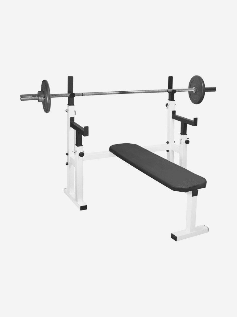 Скамья со стойками неотделимая Sportlim Атлант Белая