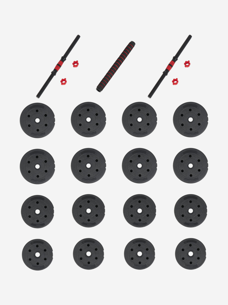 Набор гантели и штанга-переходник Torneo, 40 кг