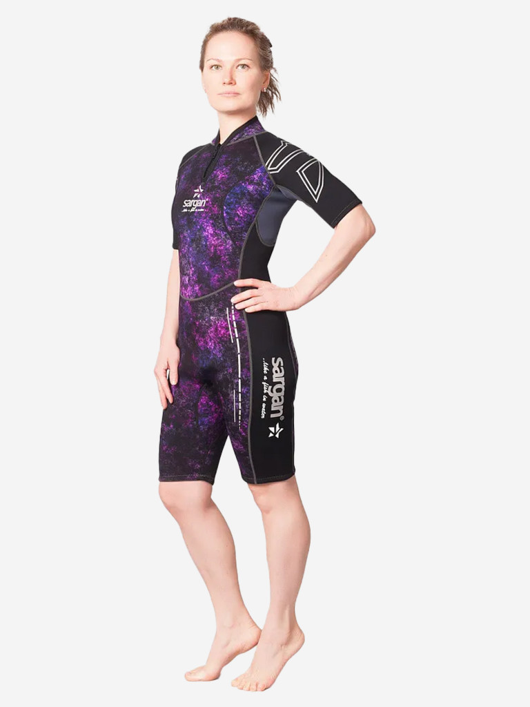 Гидрокостюм короткий женский SARGAN NERO SHORTY LADY GalaxyAPE-07 неопрен 2мм
