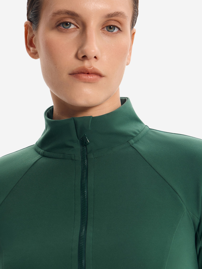 Лонгслив женский RAQUETA SPORT на молнии Slim Fit, Refreshing Green