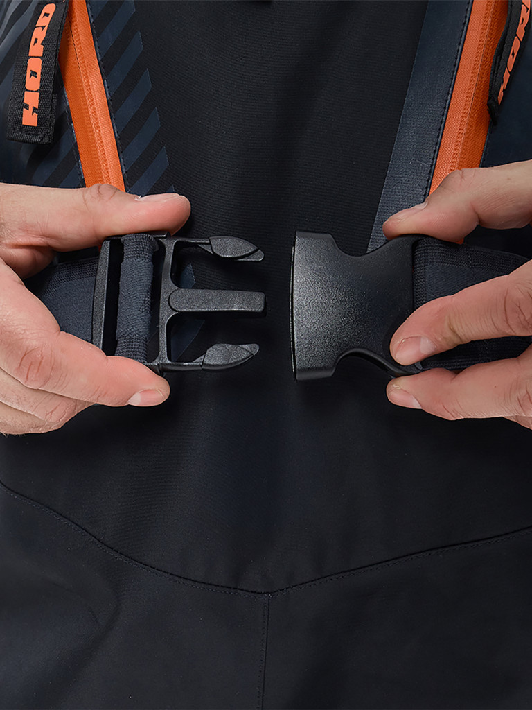 Мембранные вейдерсы Hord "The 9", водонепроницаемые, мужские, цвет черный