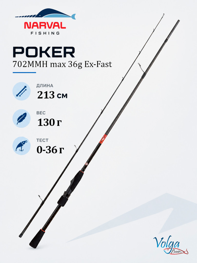 Спиннинг Narval Fishing Poker 702MMH max 36g Ex-Fast