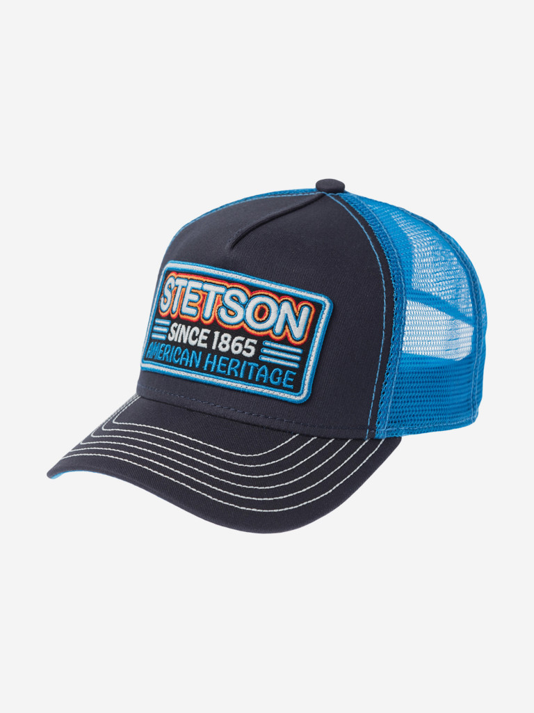Бейсболка с сеточкой STETSON 7761182K TRUCKER CAP GLOW IN THE DARK (синий)