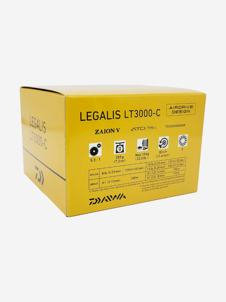 Катушка для спиннинга Daiwa 23 LEGALIS LT 2500, катушка для удочки с передним фрикционом