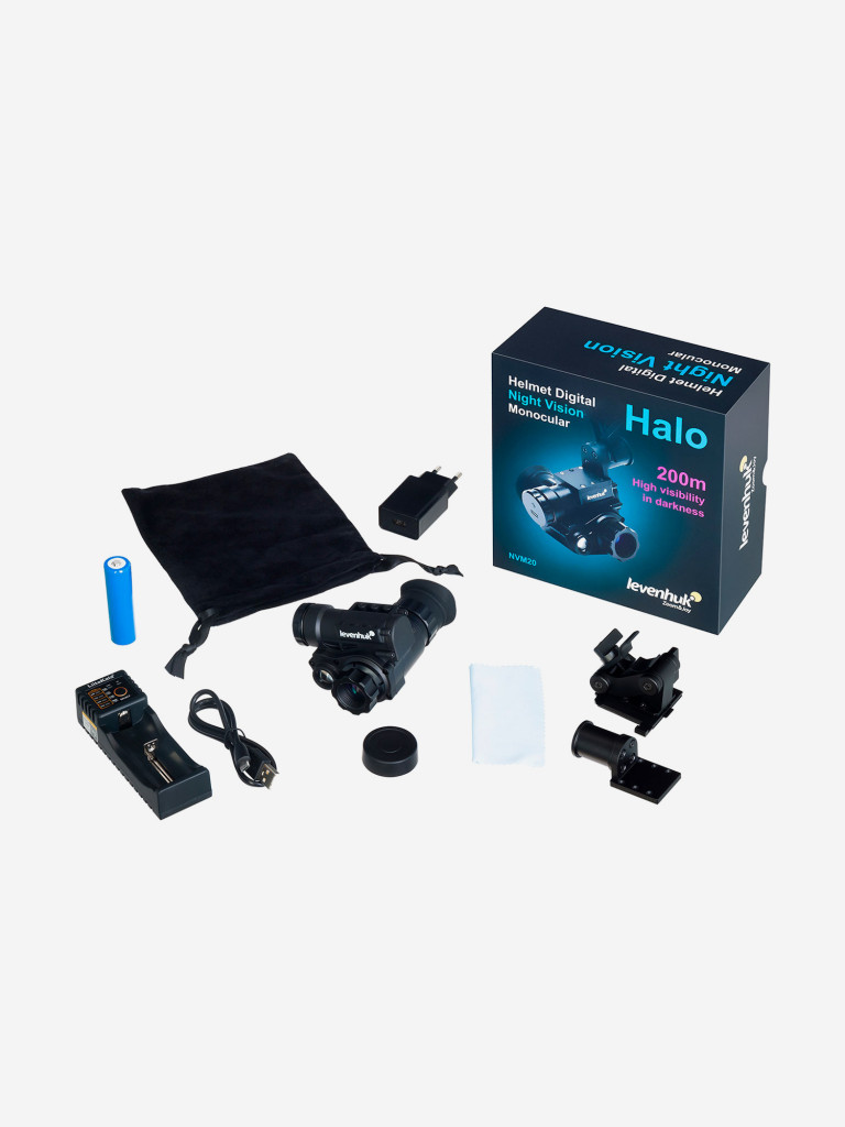 Монокуляр цифровой ночного видения Levenhuk Halo NVM20 Helmet, с креплением на шлем