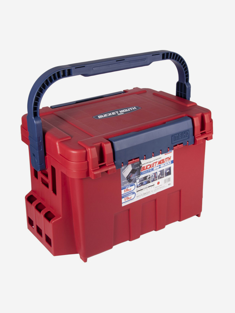 Ящик рыболовный Meiho BUCKET MOUTH BM-9000 Red с отсеками для хранения приманок