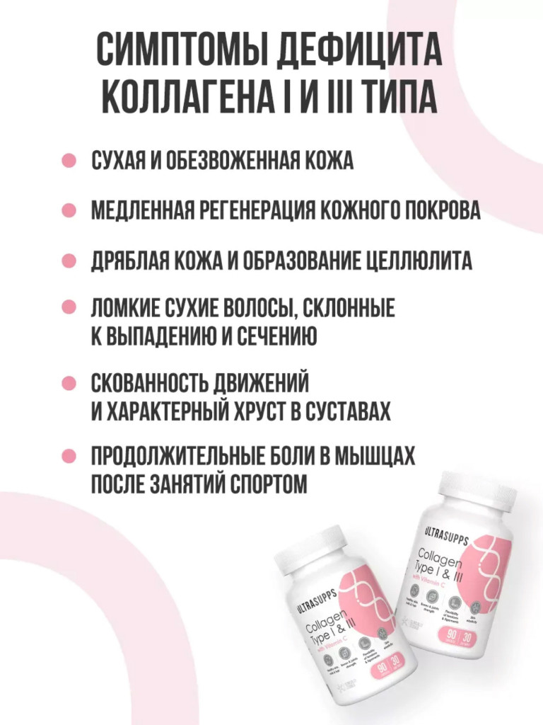 Коллаген UltraSupps, 90 капсул