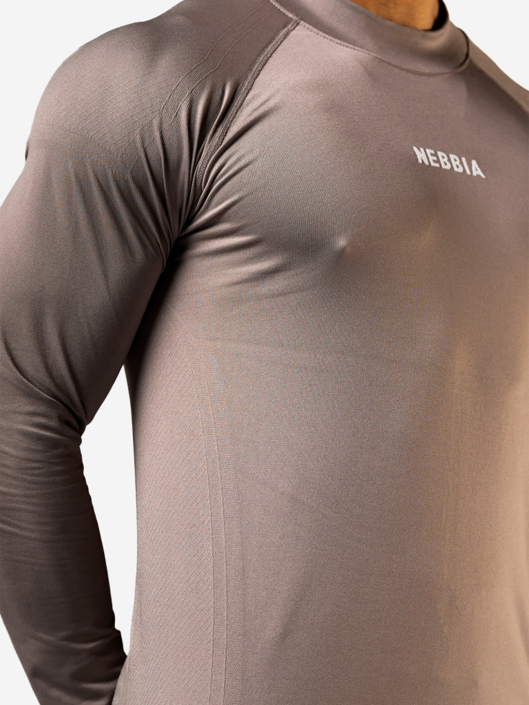 Лонгслив мужской спортивный NEBBIA Seamless Long-Sleeve Top POWER 901