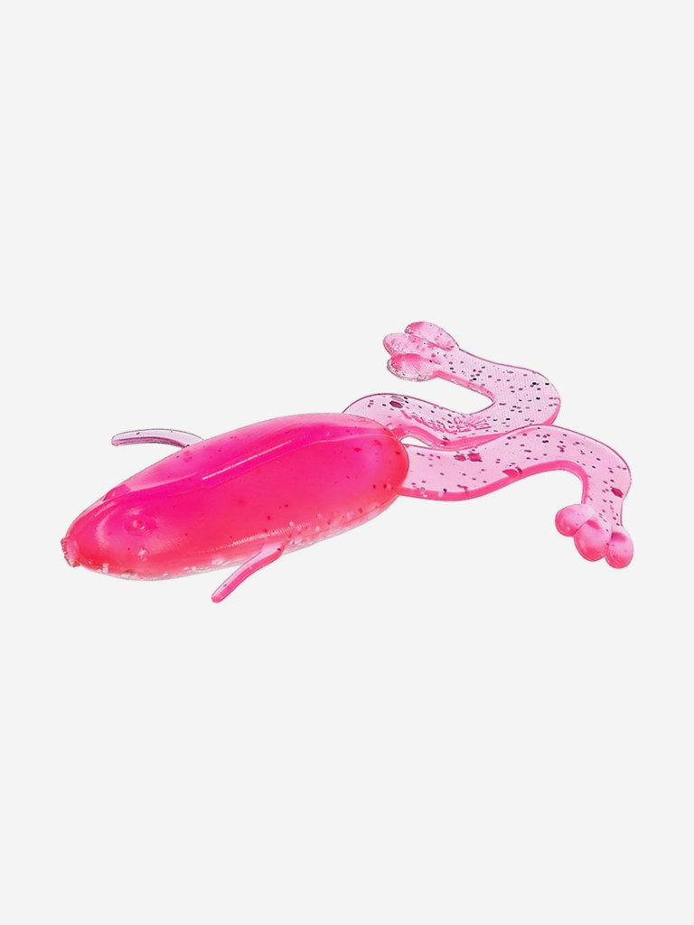 Мягкая приманка лягушка Helios Crazy Frog, 2,36" / 6,0 см, Silver Sparkles & Pink, 10 штук (HS-22-035)