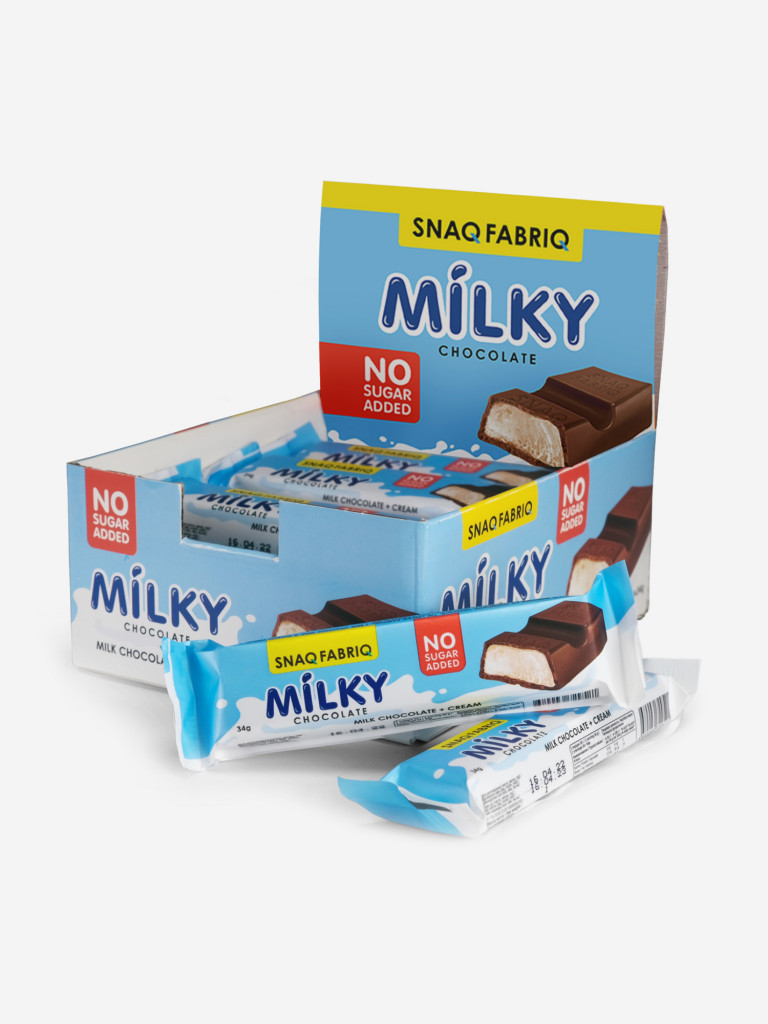 Молочный шоколад 16 шт. Snaq Fabriq со сливочной начинкой "MILKY", 34г. х 16шт.