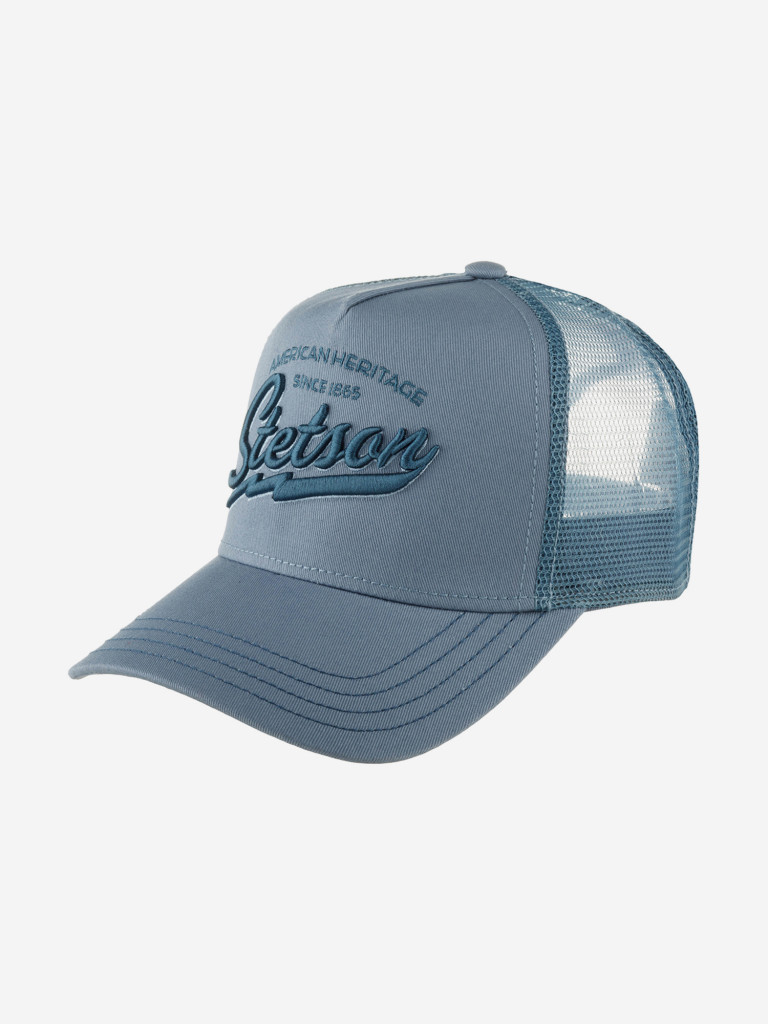 Бейсболка с сеточкой STETSON 7751171 TRUCKER CAP AMERICAN HERITAGE CLASSIC (голубой)