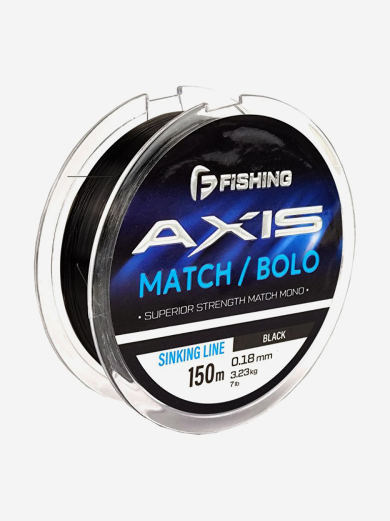 Леска F-FISHING Axis Match Bolo Line Black 150м 0,18мм 3,23кг 7lb