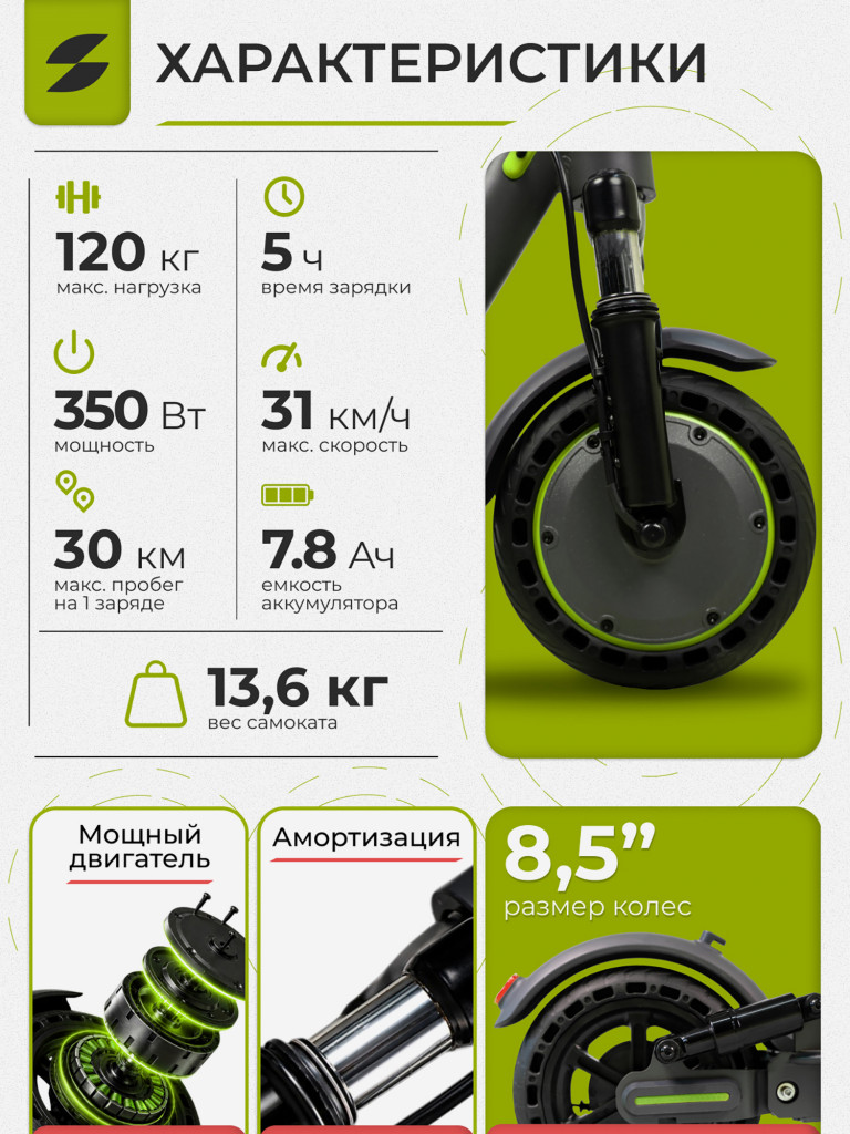Электросамокат SAMIK M365 LUX