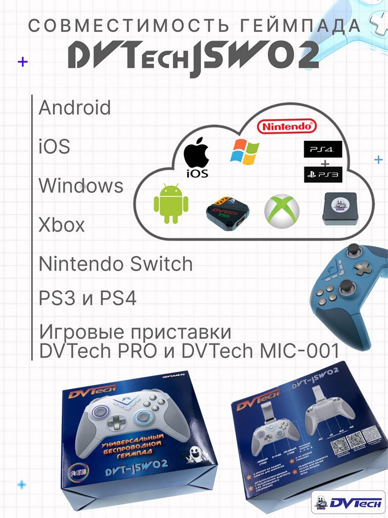 Беспроводной геймпад DVTech JSW02