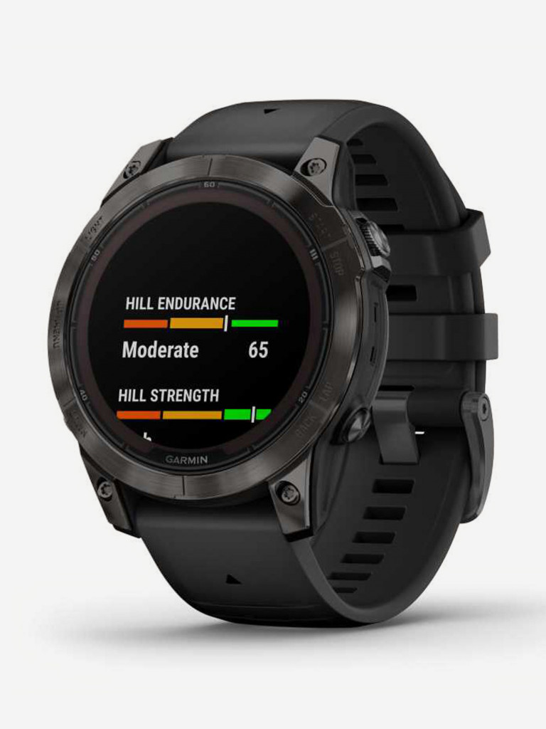 Спортивные часы GARMIN FENIX 7 PRO Sapphire Solar титановый угольно-серый DLC с черным ремешком