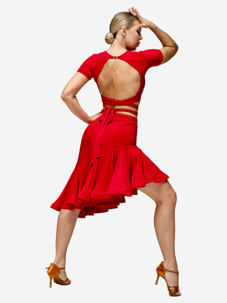Топ спортивный для бальных танцев SHANTI RED
