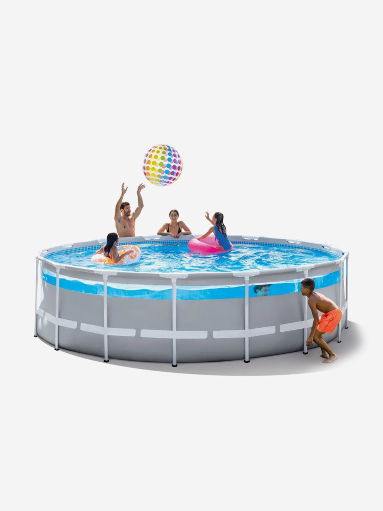 Бассейн каркасный Intex 26730 Prism Frame (488х122см) фильтр-насос, лестница, тент, подстилка