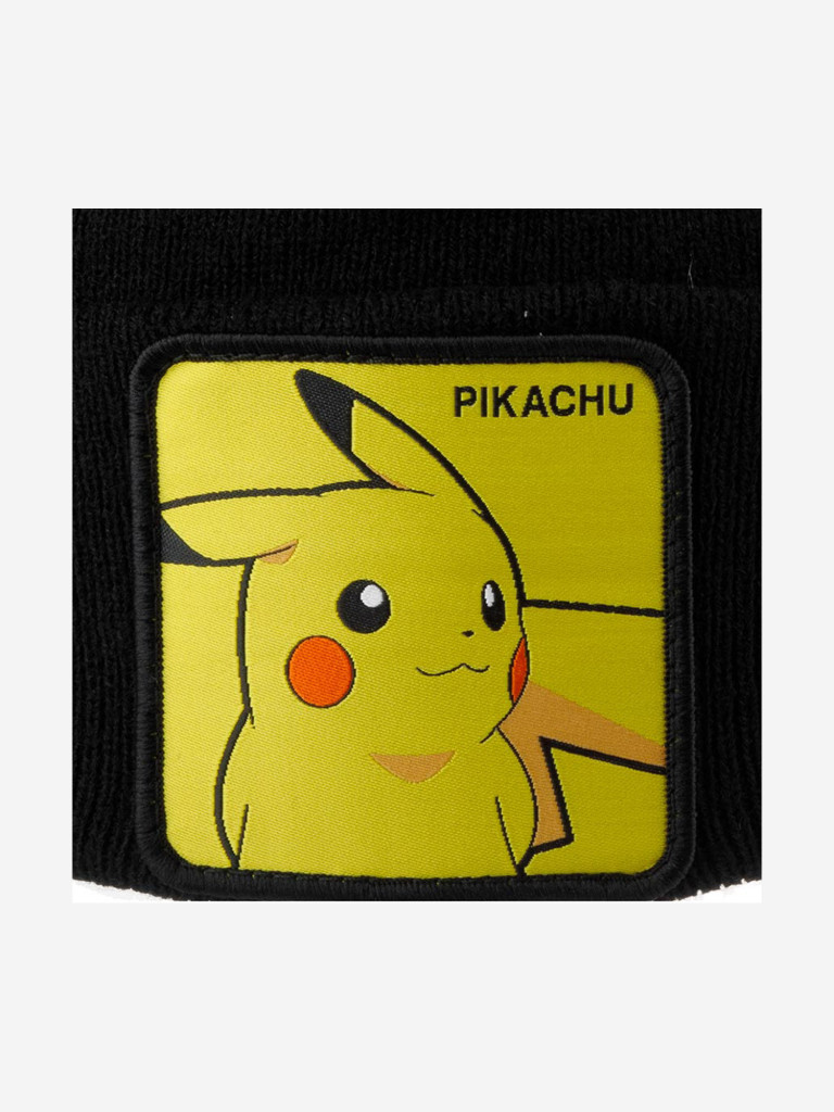 Шапка с отворотом CAPSLAB CL/PKM/1/BON/PIK1 Pokemon Pikachu (черный)