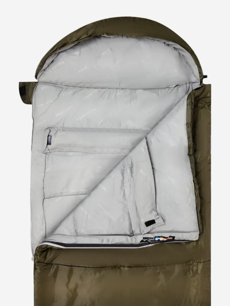 Спальный мешок Naturehike U350S с капюшоном, хаки