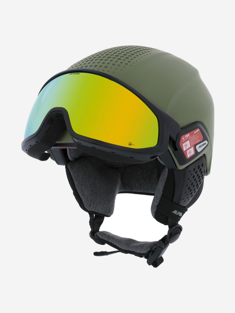 Горнолыжный шлем с визором Alpina Alto Q-Lite Olive Matt