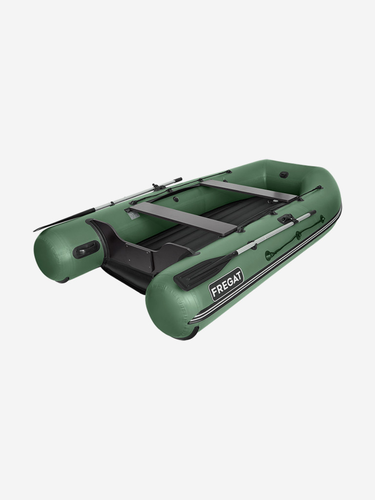 Лодка ПВХ под мотор Фрегат 310 Air (НДНД) с надувным дном Зеленый