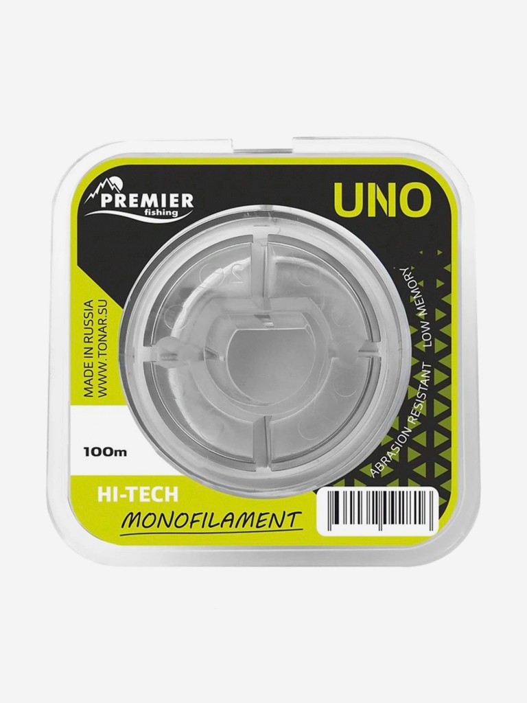 Леска для рыбалки Premier Fishing UNO Nylon 0,50мм, 100м, 22,5кг, флюоресцентно-желтый