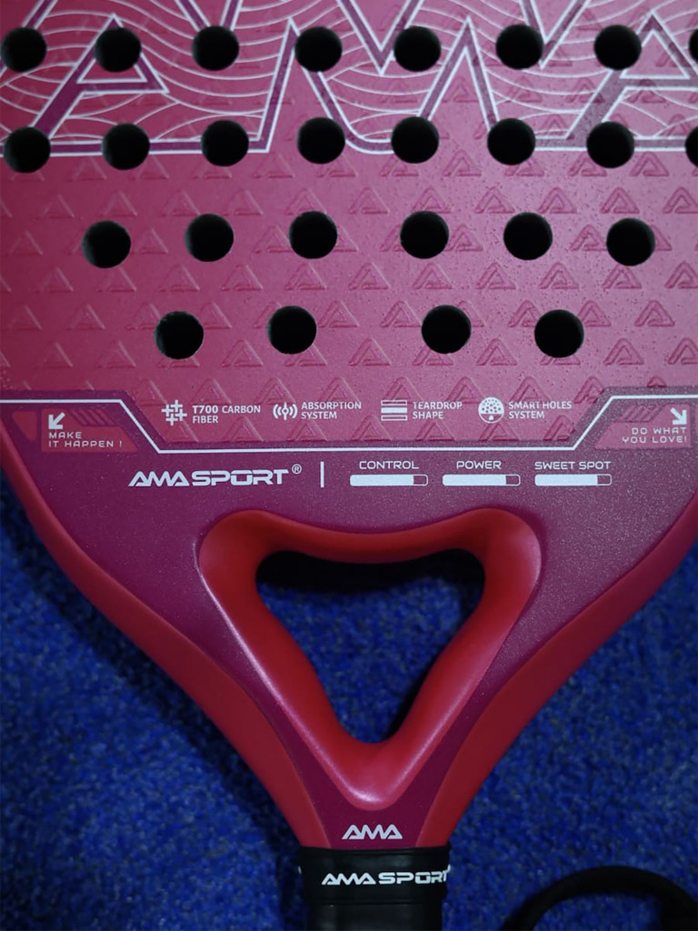 Ракетка для падел-тенниса AMA, форма - бриллиант, баланс - нейтральный