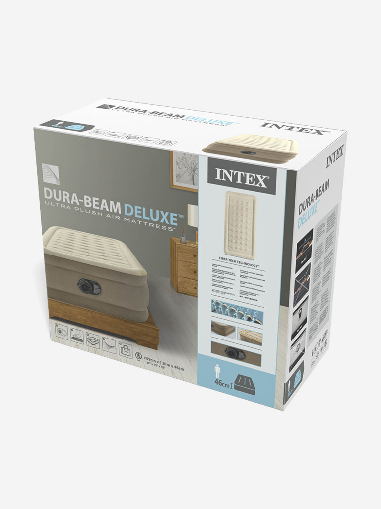 Кровать надувная Intex 64426ND с встроенным насосом 220В 99х191х46 см