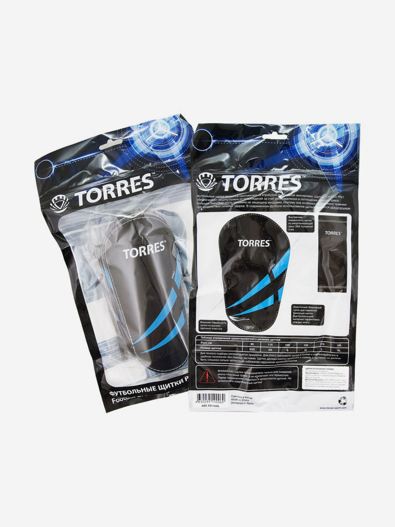 Щитки футбольные профессиональные Torres Pro арт.FS1608S р.S