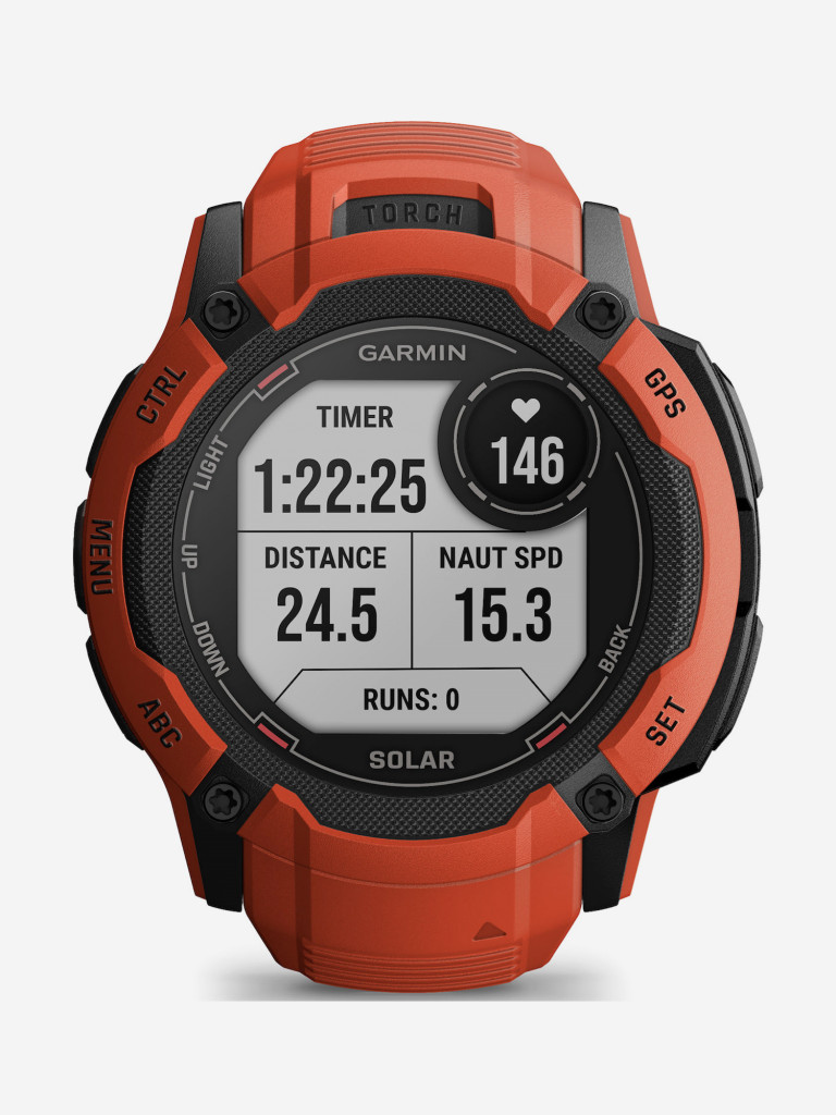 Спортивные часы Garmin Instinct 2X Solar Flame Red